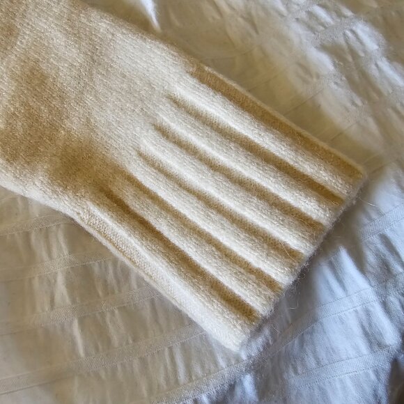 Jcrew Oversized Crewneck Merino Alpaca Supersoft Yarn - 2018 - Off-White - Sz XX - Picture 10 of 16